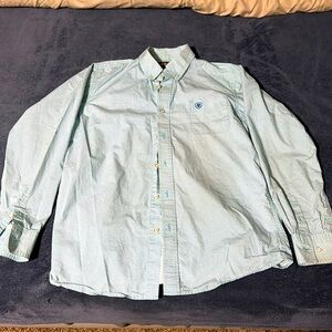 Ariat Light Blue Microprint Button-Down Shirt